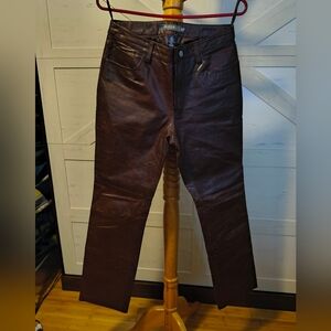 GAP Brown Leather Boot Cut Pants
